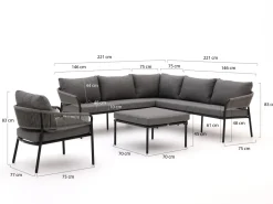 Bellagio Nova Siri Ecklounge-Set 5-teilig