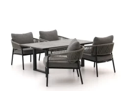 Bellagio Nova Siri/Fidenza 160 cm Gartentisch Lounge-Set 5-teilig