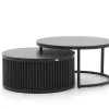 Bellagio Oriago Lounge Gartentisch-Set ø 85 cm (h:45 cm)/ø 78 cm (h:36 cm)