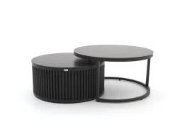Bellagio Oriago Lounge Gartentisch-Set ø 85 cm (h:45 cm)/ø 78 cm (h:36 cm)