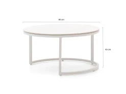 Bellagio Oriago Lounge Gartentisch-Set ø 85 cm (h:45 cm)/ø 78 cm (h:36 cm)
