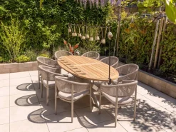 Bellagio Panaro/ROUGH-Y Ellips 280cm dining tuinset 9-delig stapelbaar