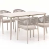 Bellagio Panaro/Sora 160 cm Gartenmöbel-Set 5-teilig stapelbar