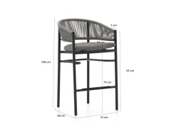 Bellagio Panaro/Trecenta 150 cm Gartenbar-Set 5-teilig