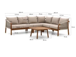 Bellagio Perzano Ecklounge-Set 5-teilig