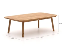 Bellagio Perzano Loungetisch 130x74x42 cm