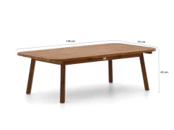 Bellagio Perzano Loungetisch 130x74x42 cm