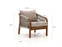 Bellagio Perzano Sessel-Sofa Lounge-Set 4-teilig