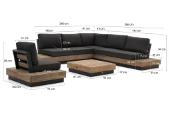Bellagio Pilago Ecklounge-Set 5-teilig