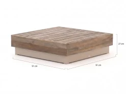 Bellagio Pilago Loungetisch 91x91x27 cm