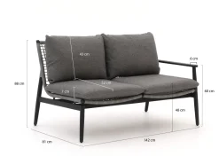 Bellagio Pizzoli Lounge Element linker Arm + rechter Arm 142 cm
