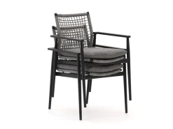 Bellagio Pizzoli/ROUGH-Y Ellips 200 cm Gartenmöbel-Set 5-teilig stapelbar