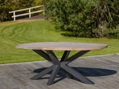 Bellagio Pizzoli/ROUGH-Y Ellips 200 cm Gartenmöbel-Set 5-teilig stapelbar