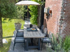 Bellagio Pizzoli/ROUGH-Y Ellips 200 cm Gartenmöbel-Set 5-teilig stapelbar