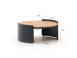 Bellagio Porcari Loungetisch ø 70 cm (h:30 cm)