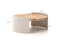 Bellagio Porcari Loungetisch ø 70 cm (h:30 cm)