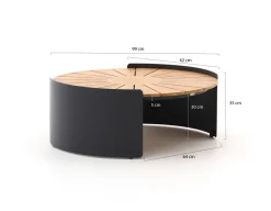 Bellagio Porcari Loungetisch ø 90 cm (h:35 cm)