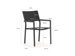Bellagio Roma/Fidenza 160 cm Gartenmöbel-Set 5-teilig stapelbar
