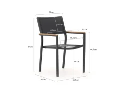 Bellagio Roma/Sestino 160 cm Gartenmöbel-Set 5-teilig stapelbar