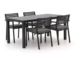 Bellagio Rumo/Menzano 160 cm Gartenmöbel-Set 5-Teilig Stapelbar