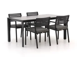Bellagio Rumo/Sestino 160 cm Gartenmöbel-Set 5-teilig stapelbar