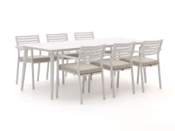 Bellagio Rumo/Sora 220 cm Gartenmöbel-Set 7-teilig Stapelbar