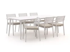 Bellagio Rumo/Sora 220 cm Gartenmöbel-Set 7-teilig Stapelbar