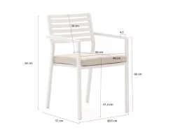 Bellagio Rumo/Sora 220 cm Gartenmöbel-Set 7-teilig Stapelbar