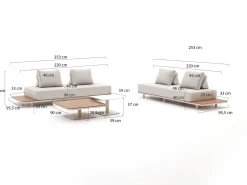 Bellagio San Lupo Ecklounge-Set 5-teilig 4-Sitzer