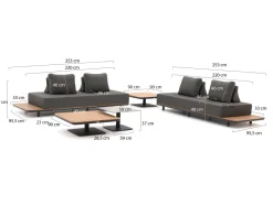 Bellagio San Lupo Ecklounge-Set 5-teilig 4-Sitzer