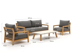 Bellagio Seiano Sessel-Sofa-Lounge-Set 4-teilig