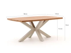 Bellagio Sordio/Induno dänisch oval 180 cm Gartenmöbel-Set 5-teilig