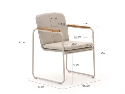 Bellagio Sordio/Induno Dänisch oval 240cm Gartenmöbel-Set 7-Teilig Stapelbar