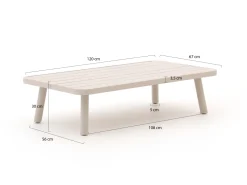 Bellagio Torre Muzza Loungetisch 120x67x30 cm