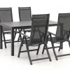 Bellagio Trappeto/Menzano 160 cm Gartenmöbel-Set 5-teilig verstellbar