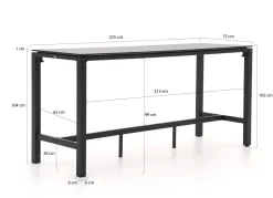 Bellagio Trecenta Bartisch 225x75x105cm