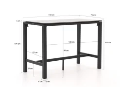 Bellagio Trecenta Bartisch 150x75x105cm