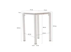 Bellagio Trecenta Bartisch 75x75x105cm