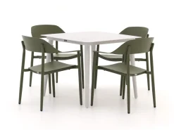Bellagio Valli/Sora 90 cm Gartenmöbel-Set 5-Teilig Stapelbar