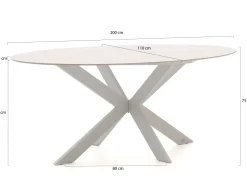Bellagio Vezzano/Furato ellips 200 cm Gartenmöbel-Set 5-teilig