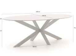 Bellagio Vezzano/Furato ellips 240 cm Gartenmöbel-Set 7-teilig