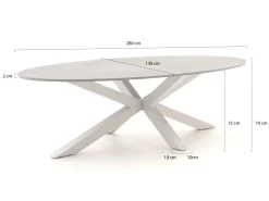 Bellagio Vezzano/Induno Ellips 280 cm Gartenmöbel-Set 7-teilig