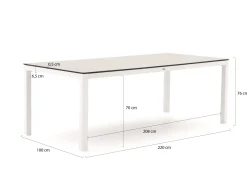 Bellagio Vezzano/La Fonte 220 cm Gartenmöbel-Set 7-teilig