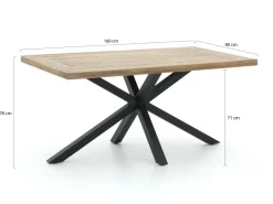 Bellagio Vezzano/Montorio 160 cm Gartenmöbel-Set 5-teilig