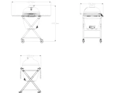 Boretti Ceramica Large Kamado Grill 130x73x123 cm