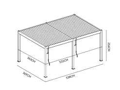 Cedrino Pergola 530x360x255cm