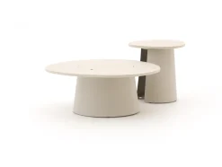 Cosidune Lounge Feuertisch-Set ø 100 cm (h: 40 cm)/ø 55 cm (h: 55 cm)
