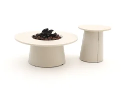 Cosidune Lounge Feuertisch-Set ø 100 cm (h: 40 cm)/ø 55 cm (h: 55 cm)