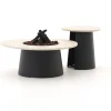 Cosidune Lounge Feuertisch-Set ø 100 cm (h: 40 cm)/ø 55 cm (h: 55 cm)