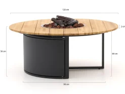 Cosiloft lounge Feuertisch ø120 cm (h: 50 cm)